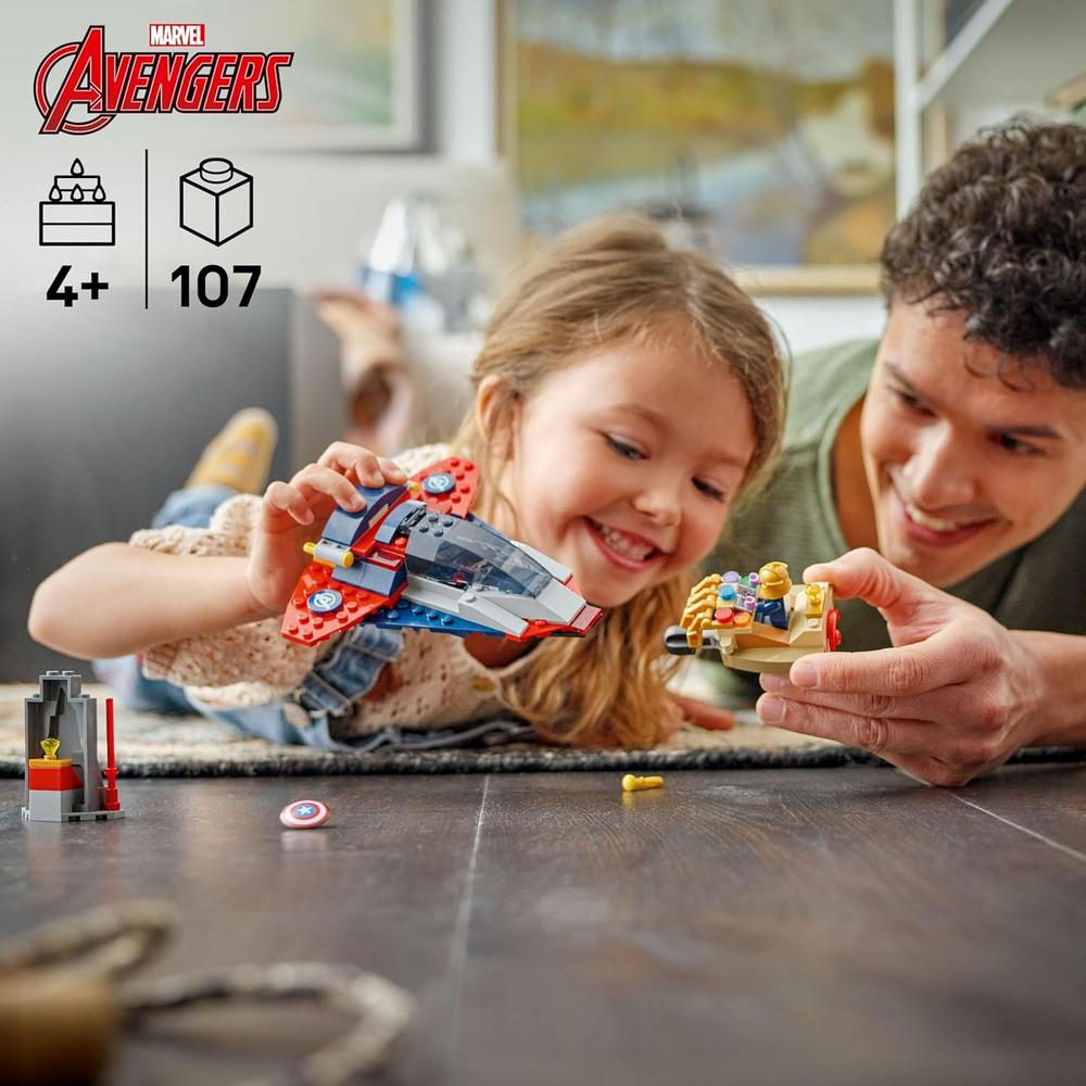 LEGO MARVEL CAPITÁN AMÉRICA VS THANOS, BLOQUES DE CONSTRUCCIÓN Y JUEGO - 2