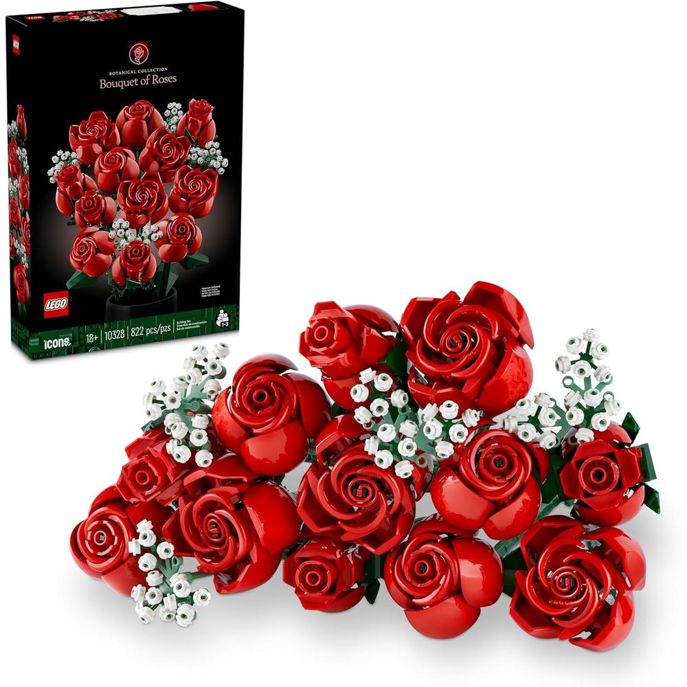 LEGO BOTANICALS RAMO DE ROSAS ARTIFICIALES, SET DE CONSTRUCCIÓN PARA ADULTOS - 1