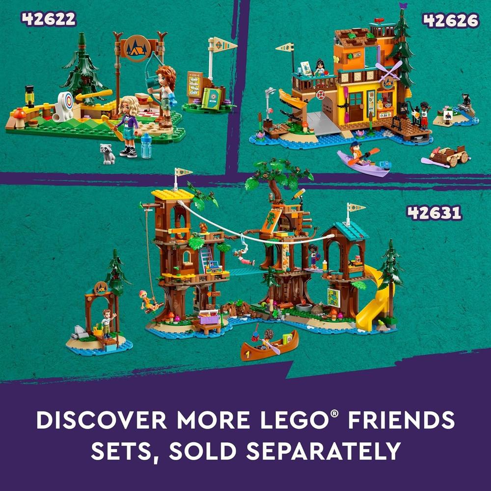 LEGO FRIENDS CAMPAMENTO DE AVENTURAS, CABAÑAS ACOGEDORAS, MINI MUÑECAS Y ZORRO - 6