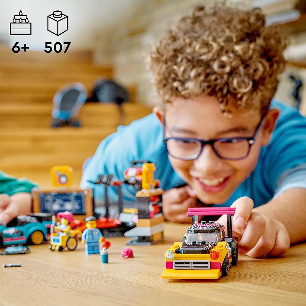 LEGO CITY TALLER DE COCHES PERSONALIZADO SET MECÁNICO CON COCHES Y MINIFIGURAS - 2