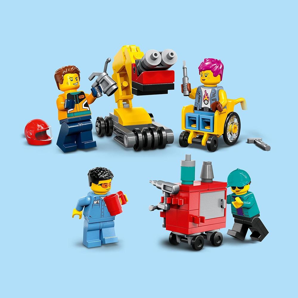 LEGO CITY TALLER DE COCHES PERSONALIZADO SET MECÁNICO CON COCHES Y MINIFIGURAS - 6