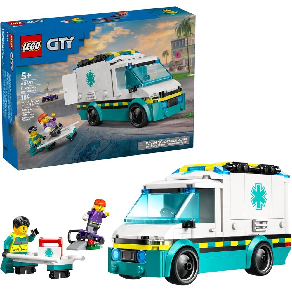 LEGO CITY AMBULANCIA DE EMERGENCIA, JUGUETE SENSORIAL DE CONSTRUCCIÓN - 1