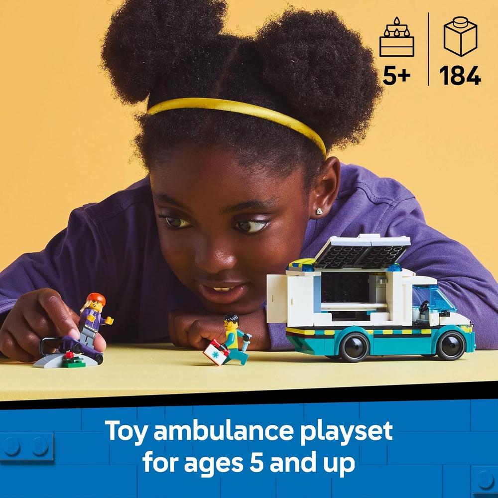 LEGO CITY AMBULANCIA DE EMERGENCIA, JUGUETE SENSORIAL DE CONSTRUCCIÓN - 2