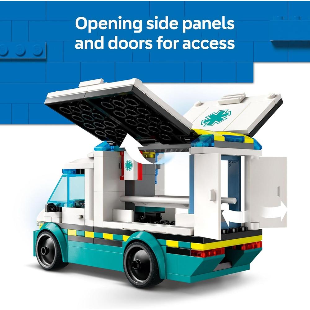 LEGO CITY AMBULANCIA DE EMERGENCIA, JUGUETE SENSORIAL DE CONSTRUCCIÓN - 3