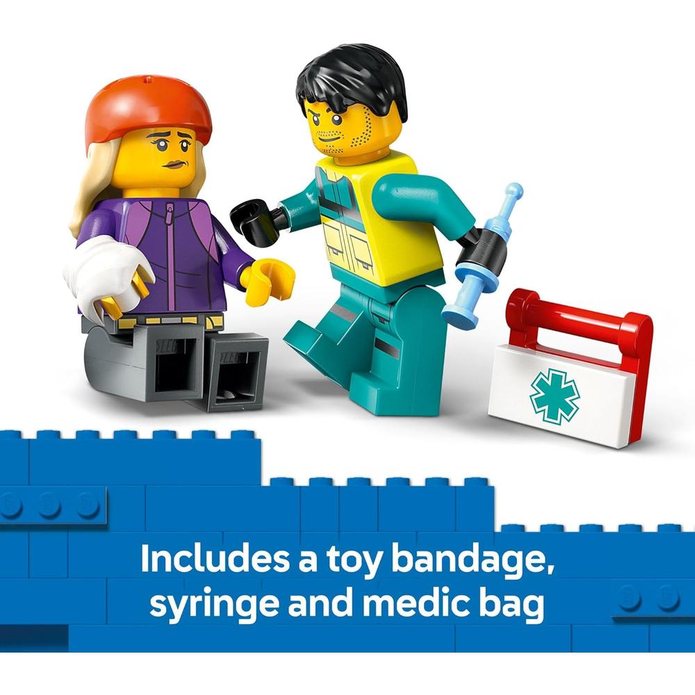 LEGO CITY AMBULANCIA DE EMERGENCIA, JUGUETE SENSORIAL DE CONSTRUCCIÓN - 4