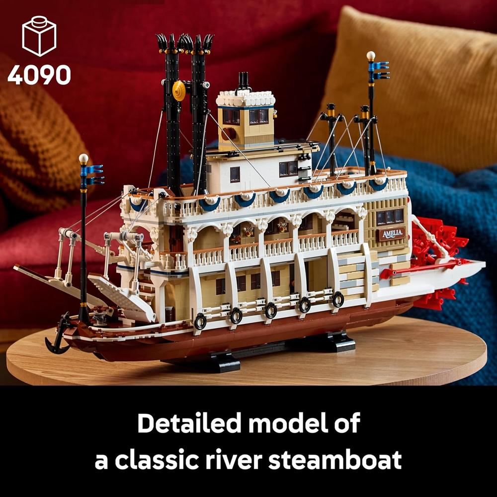 LEGO IDEAS BARCO DE VAPOR FLUVIAL, KIT DE CONSTRUCCIÓN PARA ADULTOS - 2