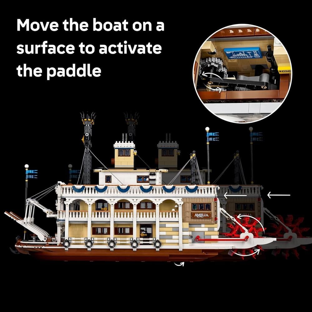 LEGO IDEAS BARCO DE VAPOR FLUVIAL, KIT DE CONSTRUCCIÓN PARA ADULTOS - 4
