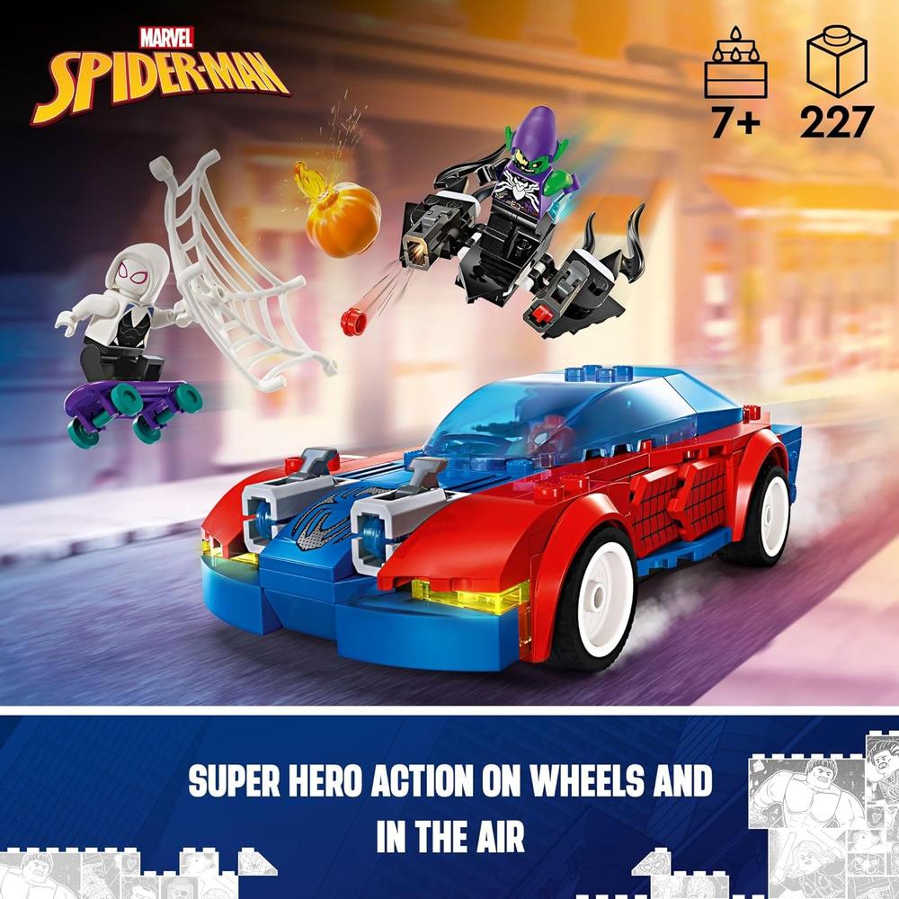 LEGO MARVEL SPIDER-MAN COCHE DE CARRERAS CON VENOM Y MINIFIGURA - 2