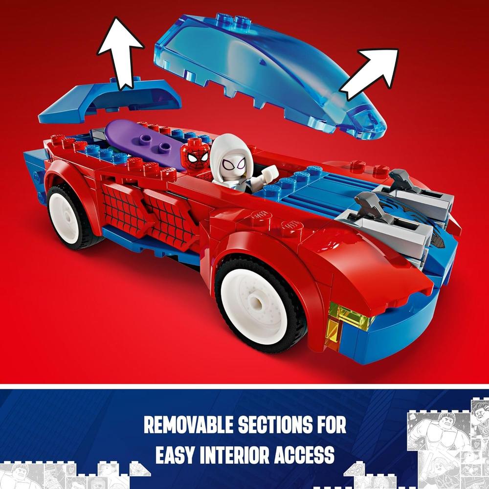 LEGO MARVEL SPIDER-MAN COCHE DE CARRERAS CON VENOM Y MINIFIGURA - 4