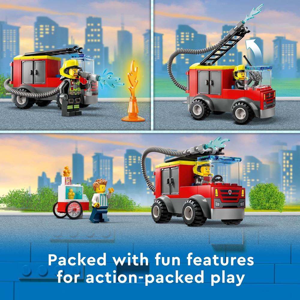 LEGO CITY ESTACIÓN Y CAMIÓN DE BOMBEROS SET EDUCATIVO CON FIGURAS DE BOMBEROS - 4