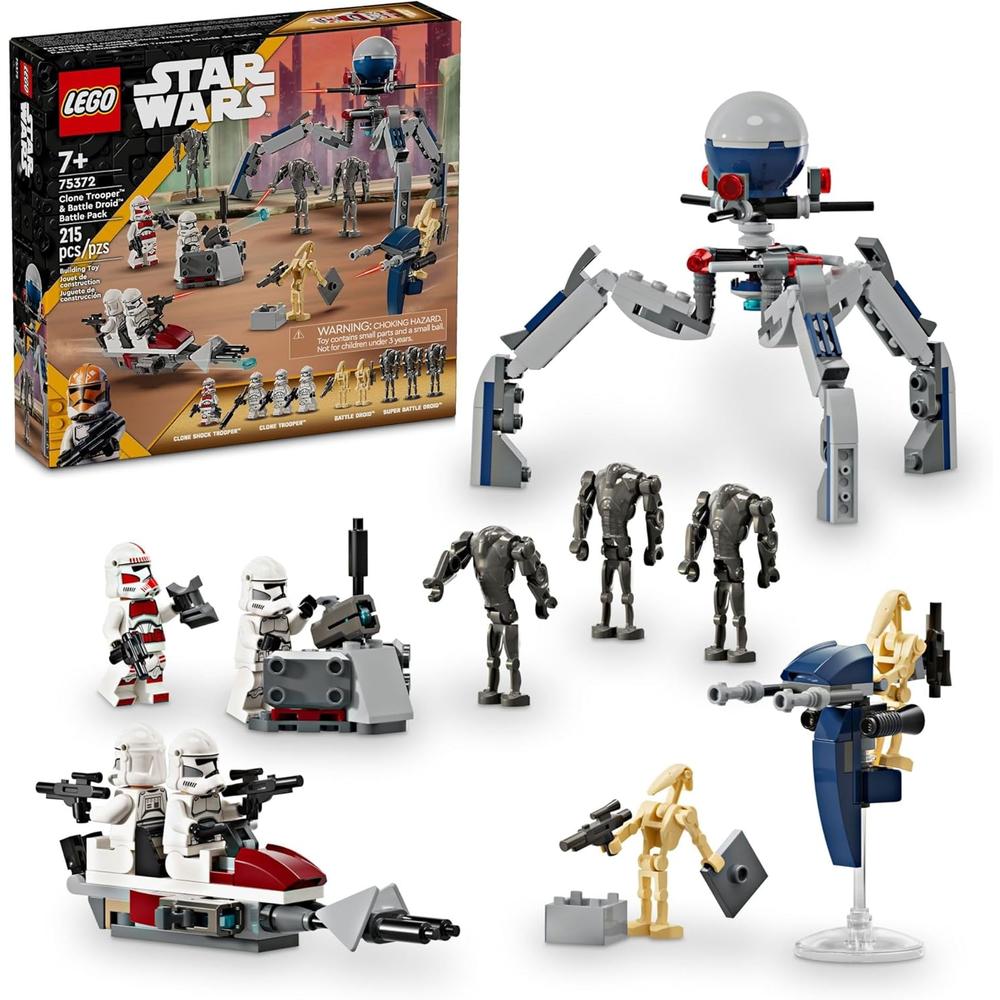 LEGO STAR WARS BATALLA CON SOLDADO CLON, DROIDE Y MOTO SPEEDER PARA NIÑOS - 1
