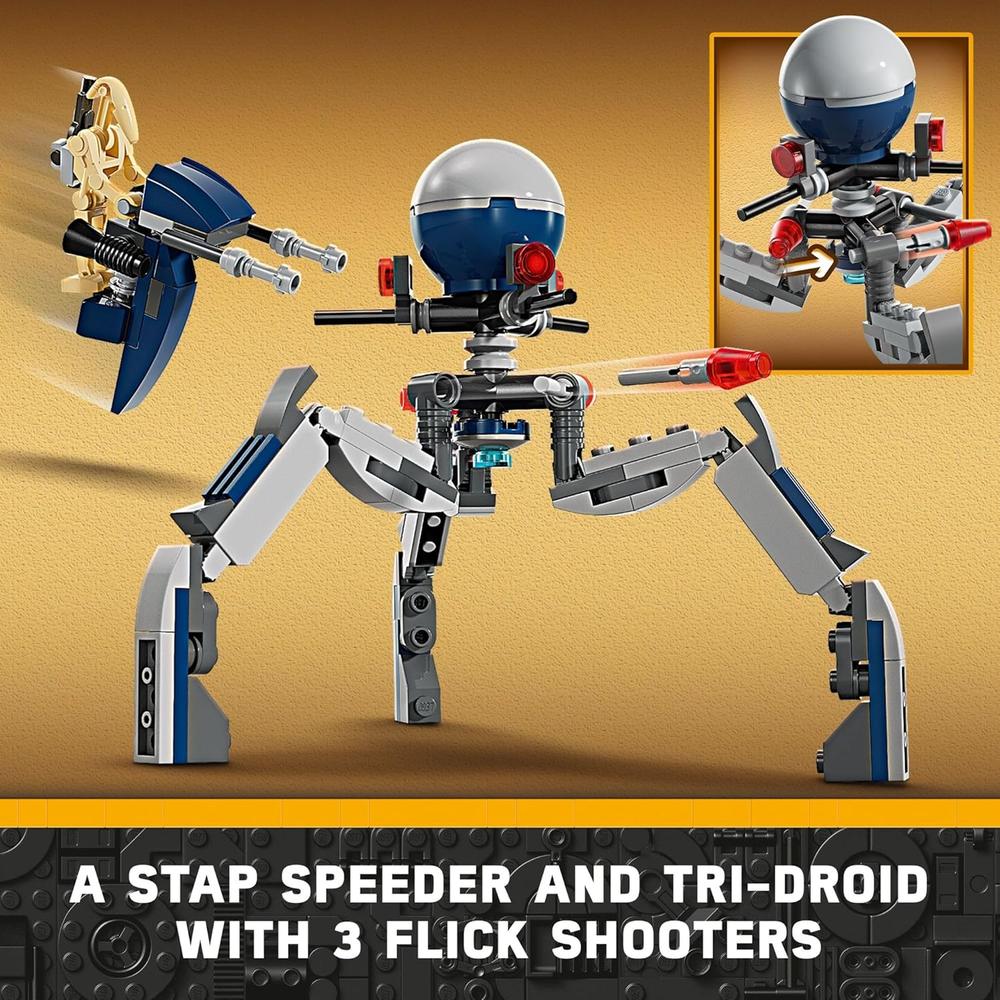 LEGO STAR WARS BATALLA CON SOLDADO CLON, DROIDE Y MOTO SPEEDER PARA NIÑOS - 6