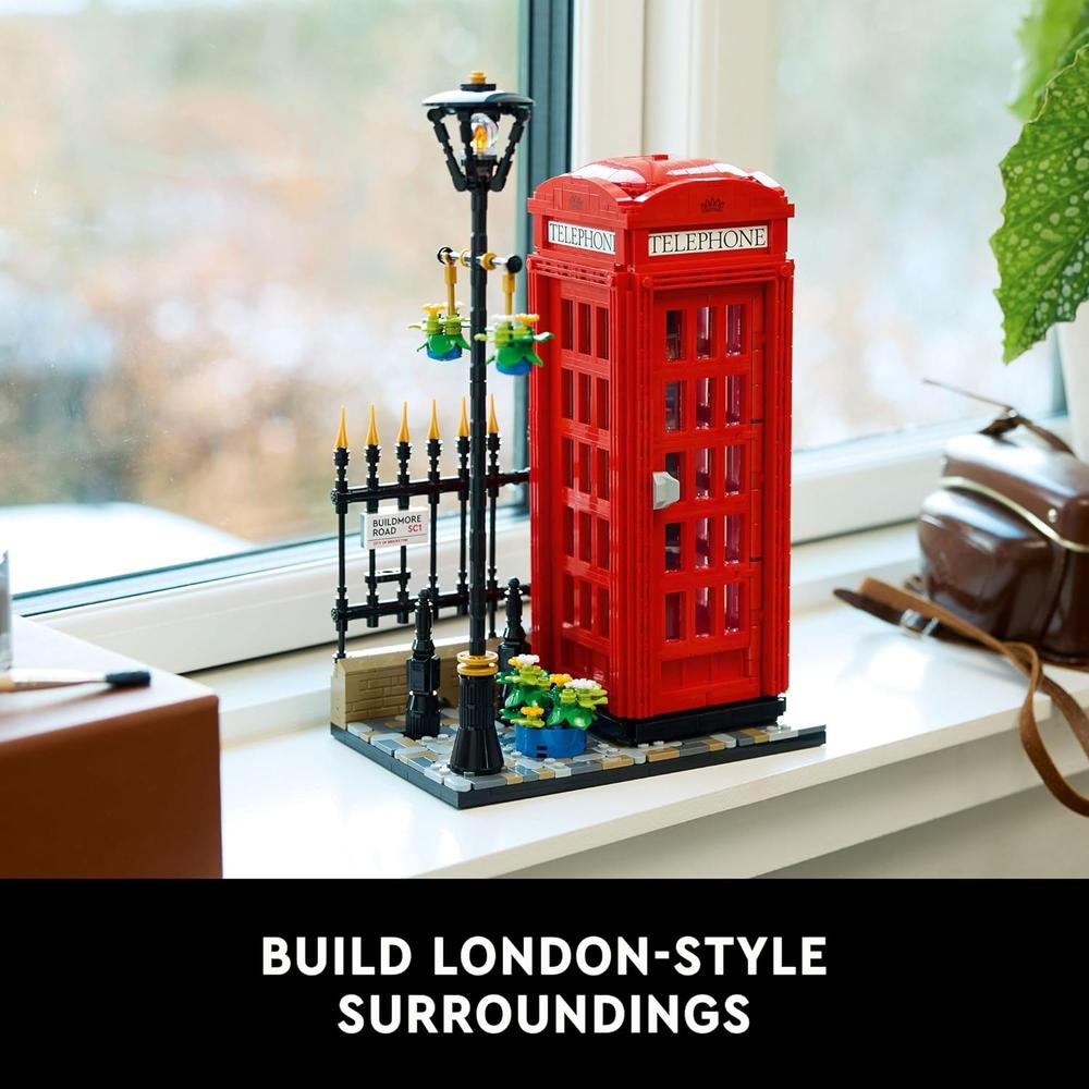 LEGO IDEAS CABINA TELEFÓNICA ROJA DE LONDRES CON SOPORTE PARA MÓVIL - 5