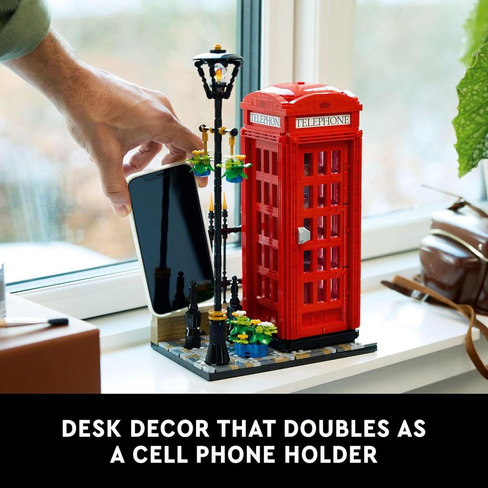 LEGO IDEAS CABINA TELEFÓNICA ROJA DE LONDRES CON SOPORTE PARA MÓVIL - 6