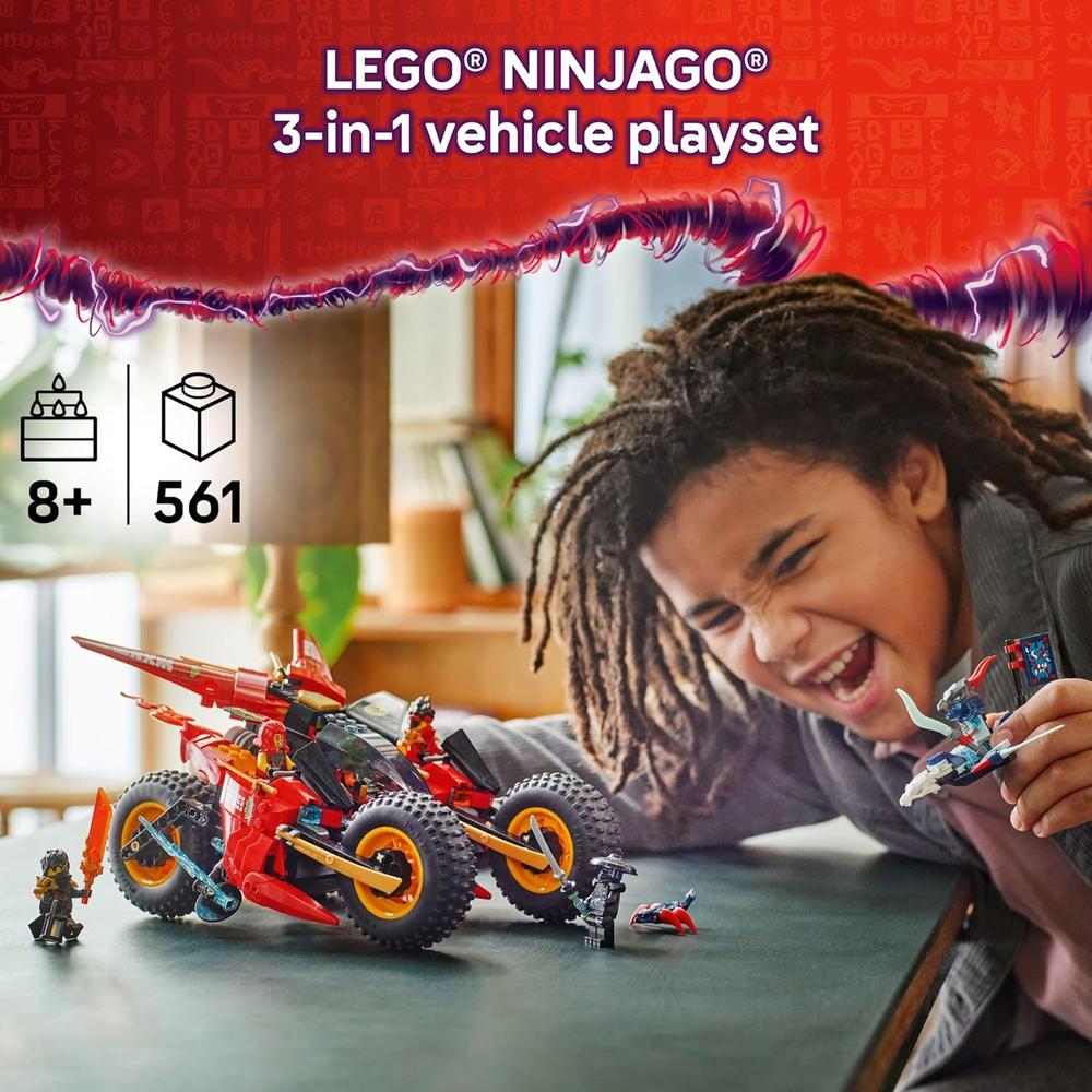 VEHÍCULO DE COMBATE NINJA LEGO NINJAGO 3 EN 1, SET DE CONSTRUCCIÓN CON 6 MINIFIGURAS - 2