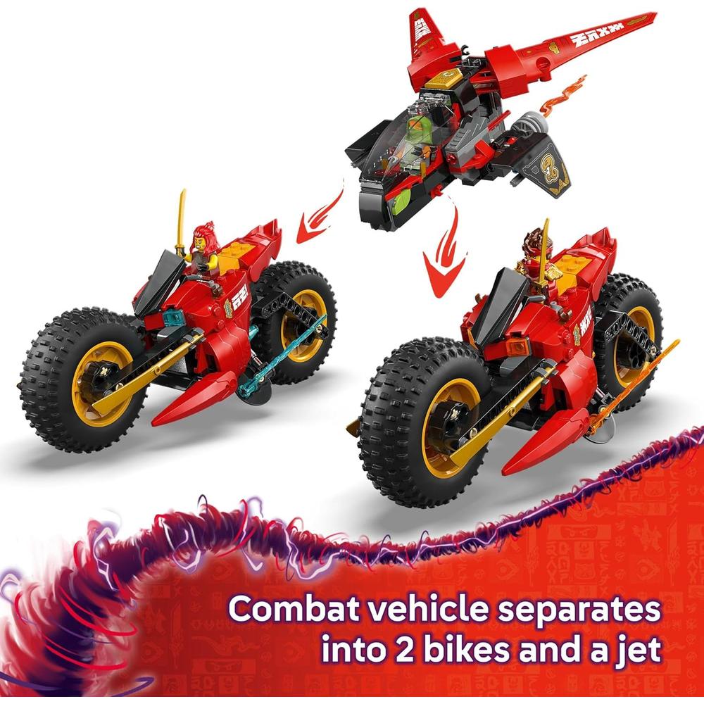 VEHÍCULO DE COMBATE NINJA LEGO NINJAGO 3 EN 1, SET DE CONSTRUCCIÓN CON 6 MINIFIGURAS - 3