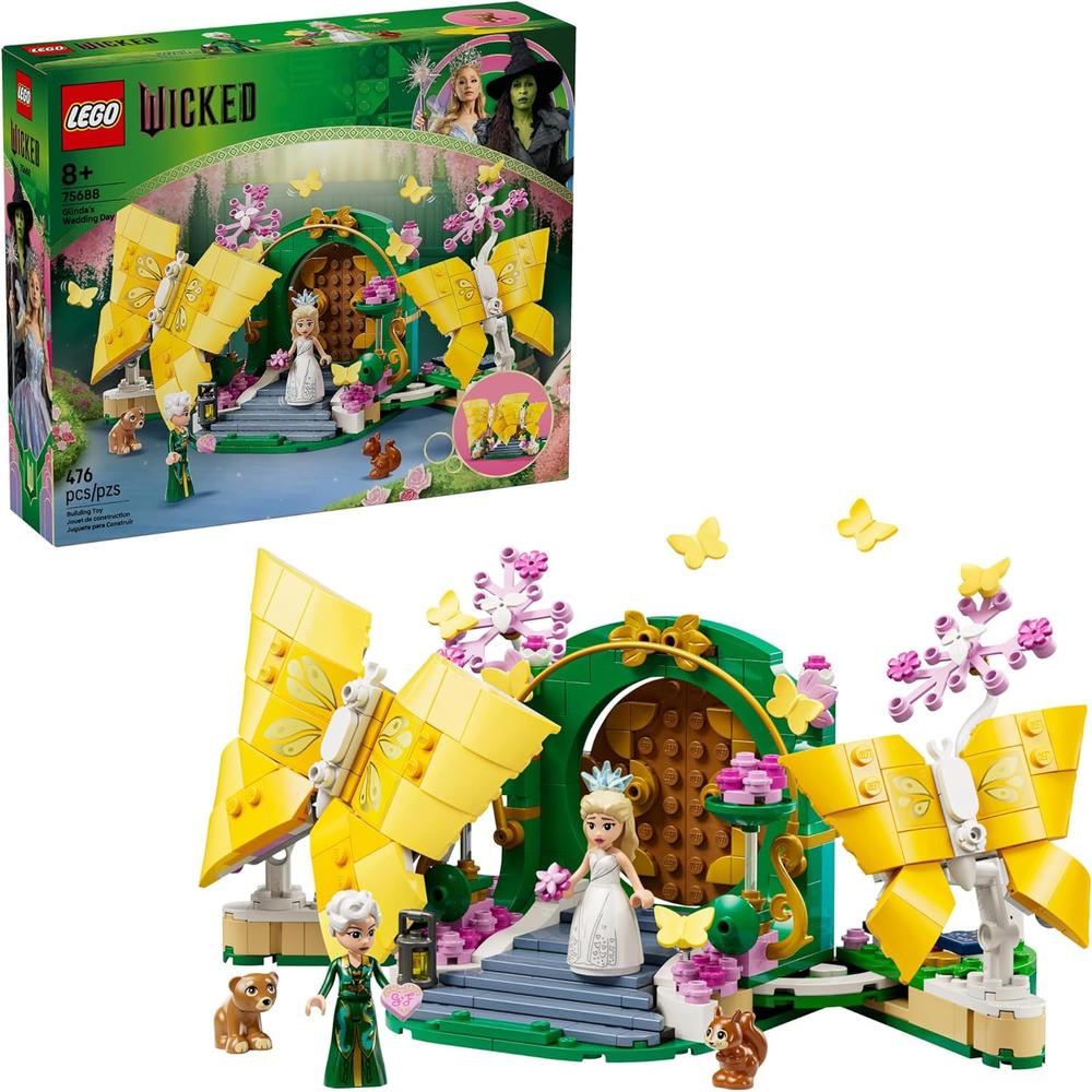 LEGO EL DÍA DE LA BODA DE GLINDA, SET DE CONSTRUCCIÓN CON MINIMUÑECAS Y ANIMALES - 1