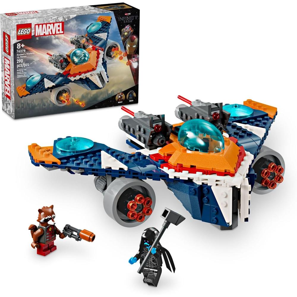 LEGO MARVEL ROCKET'S WARBIRD CONTRA RONAN, NAVE DE SUPERHÉROES PARA NIÑOS - 1