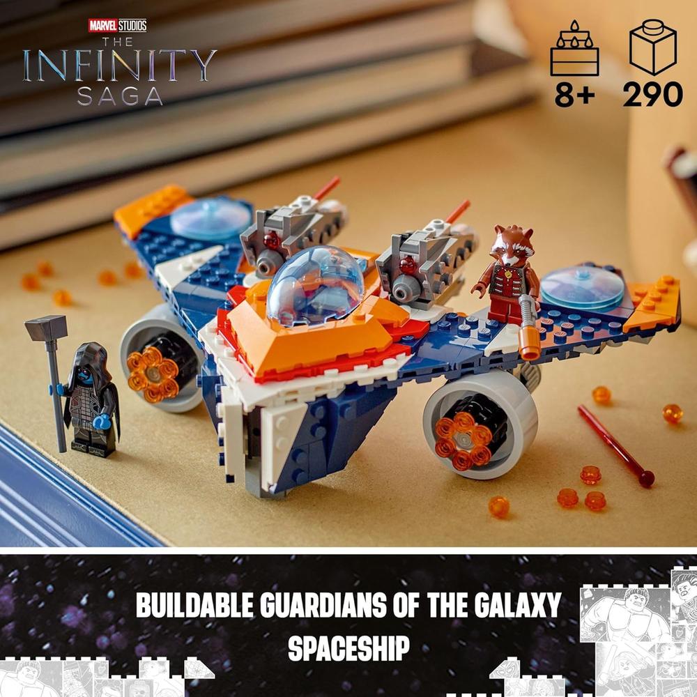 LEGO MARVEL ROCKET'S WARBIRD CONTRA RONAN, NAVE DE SUPERHÉROES PARA NIÑOS - 2