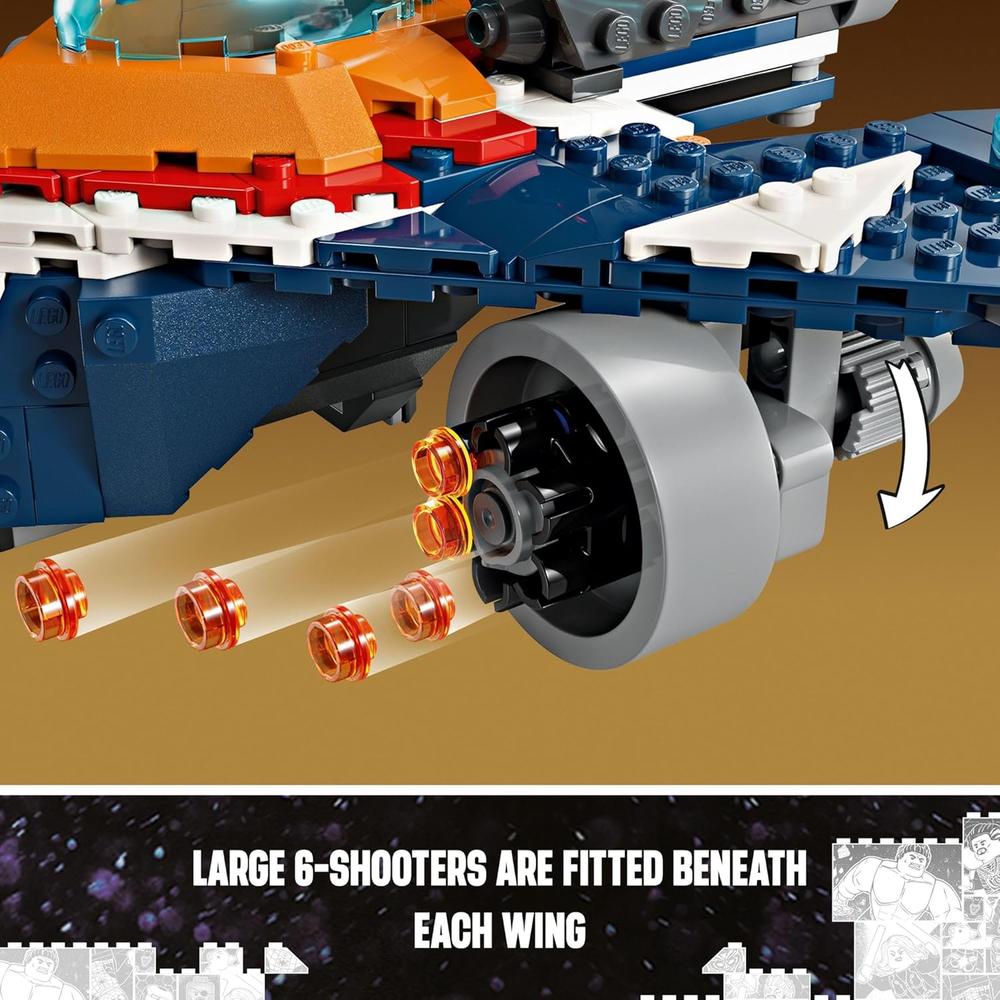 LEGO MARVEL ROCKET'S WARBIRD CONTRA RONAN, NAVE DE SUPERHÉROES PARA NIÑOS - 5