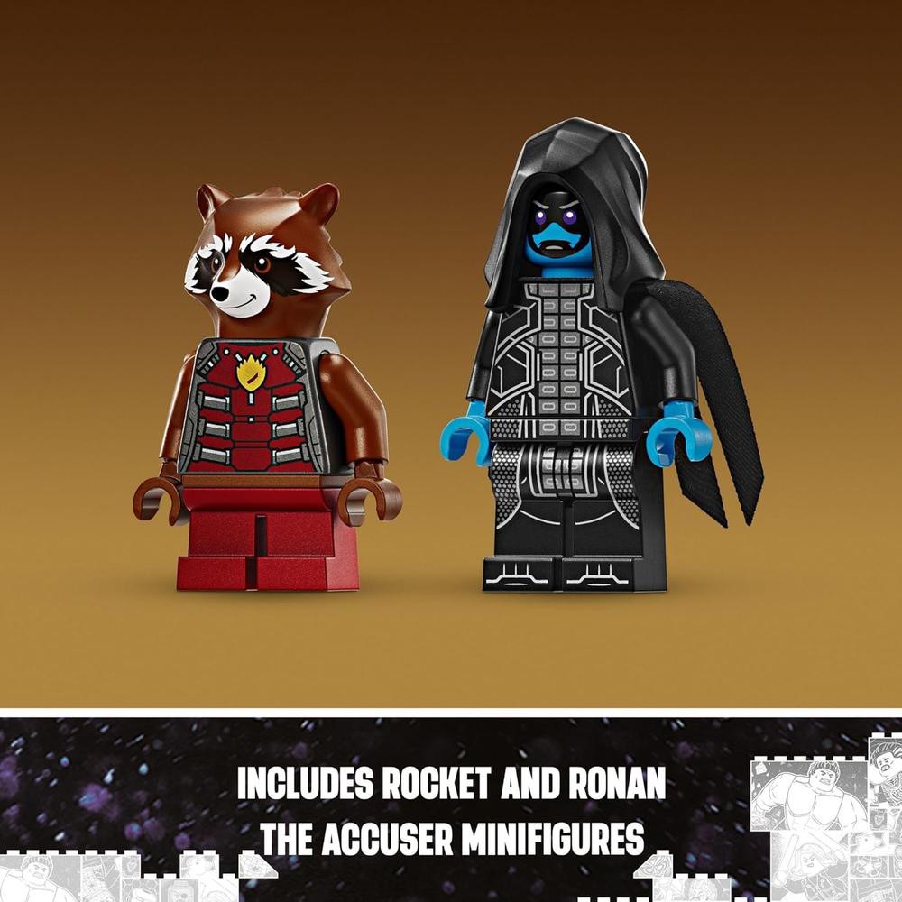 LEGO MARVEL ROCKET'S WARBIRD CONTRA RONAN, NAVE DE SUPERHÉROES PARA NIÑOS - 6