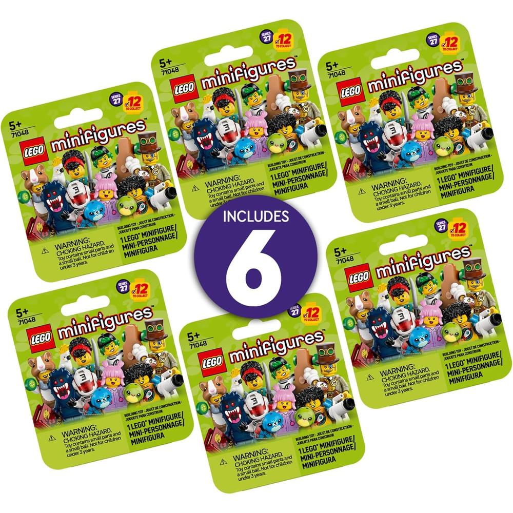 LEGO SERIE 27 PACK DE 6 MINIFIGURAS, FIGURAS COLECCIONABLES, CAJA SORPRESA - 2