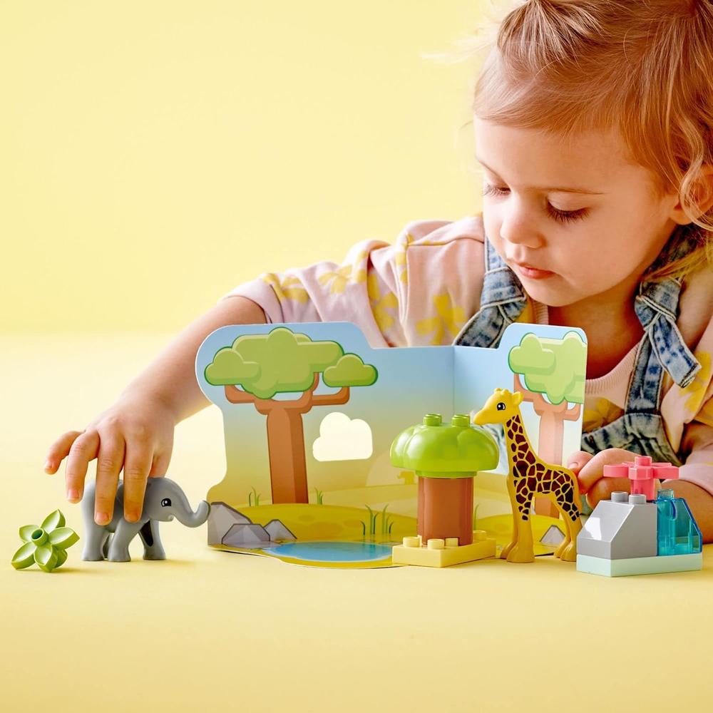 LEGO DUPLO ANIMALES SALVAJES DE ÁFRICA JUGUETE EDUCATIVO CON ELEFANTE Y JIRAFA - 2