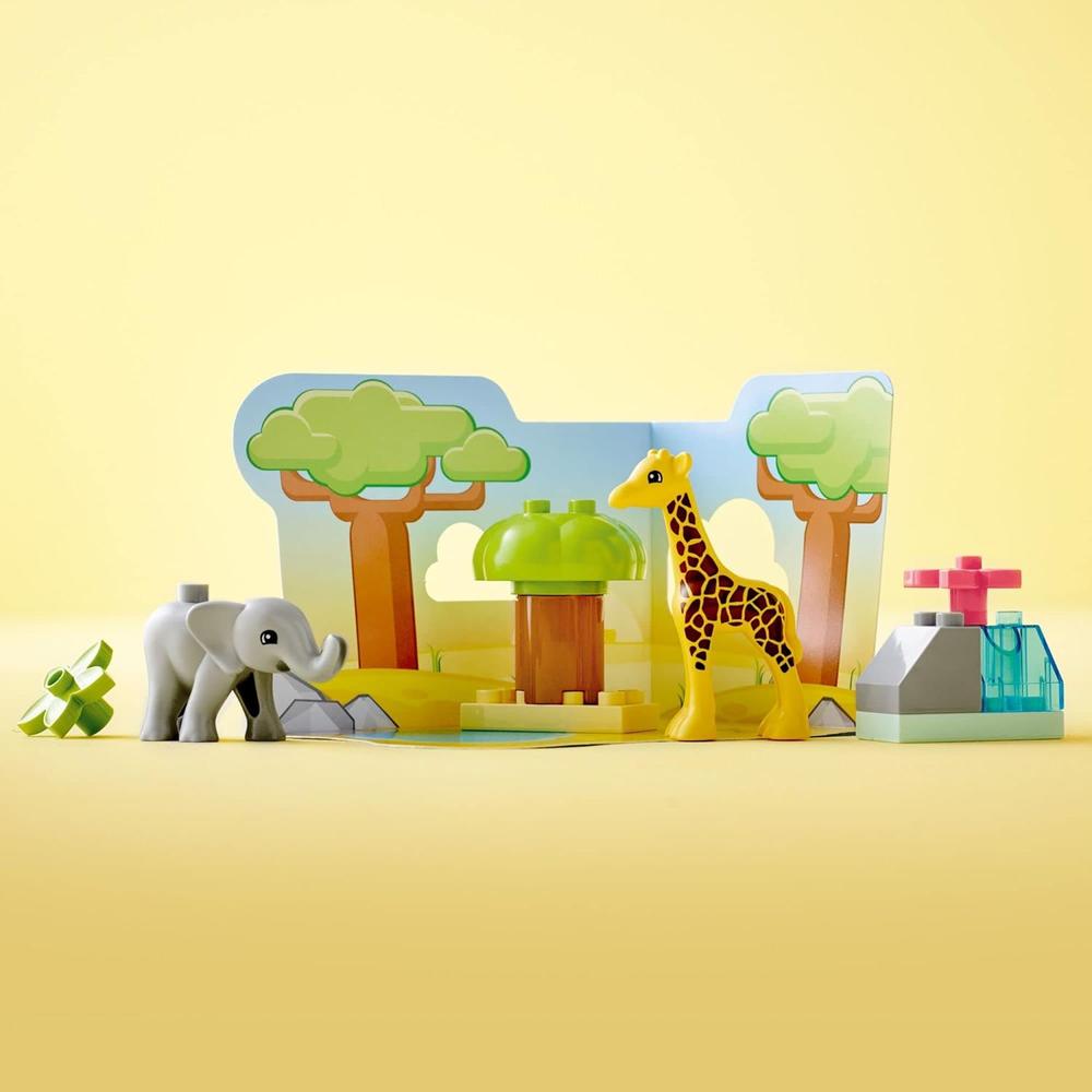 LEGO DUPLO ANIMALES SALVAJES DE ÁFRICA JUGUETE EDUCATIVO CON ELEFANTE Y JIRAFA - 4