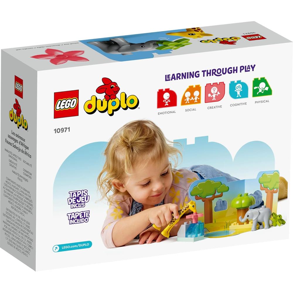 LEGO DUPLO ANIMALES SALVAJES DE ÁFRICA JUGUETE EDUCATIVO CON ELEFANTE Y JIRAFA - 6