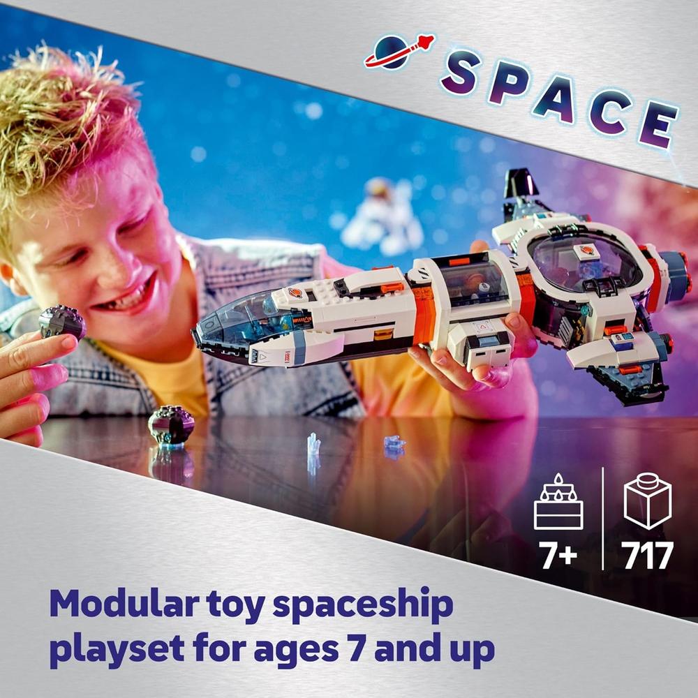 LEGO CITY NAVE ESPACIAL GALÁCTICA MODULAR CON 4 ASTRONAUTAS Y ALIENÍGENA - 2