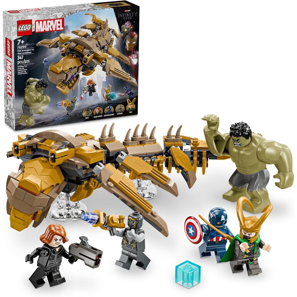 LEGO MARVEL LOS VENGADORES CONTRA LEVIATÁN, SET DE CONSTRUCCIÓN CON HULK Y MINIFIGURAS - 1