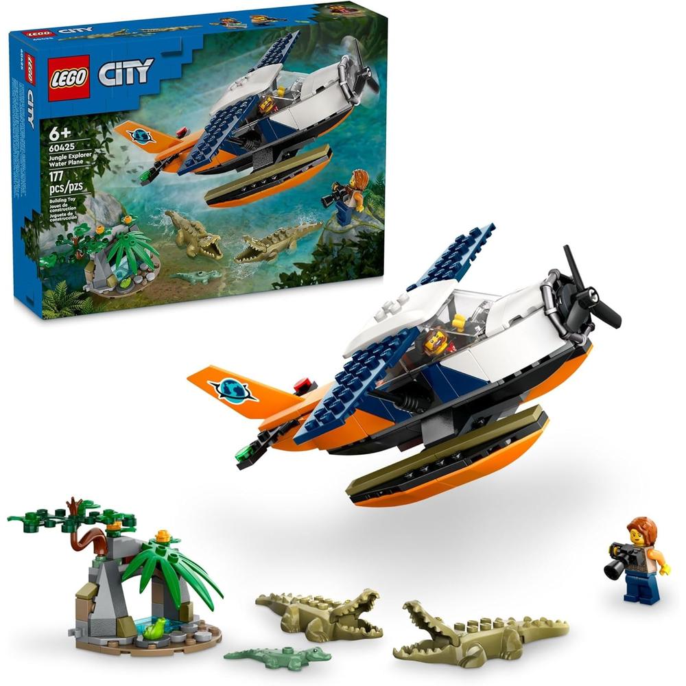 AVIÓN ACUÁTICO LEGO CITY EXPLORADOR DE LA SELVA CON 2 MINIFIGURAS - 1