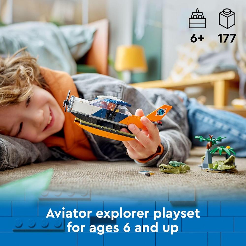 AVIÓN ACUÁTICO LEGO CITY EXPLORADOR DE LA SELVA CON 2 MINIFIGURAS - 2