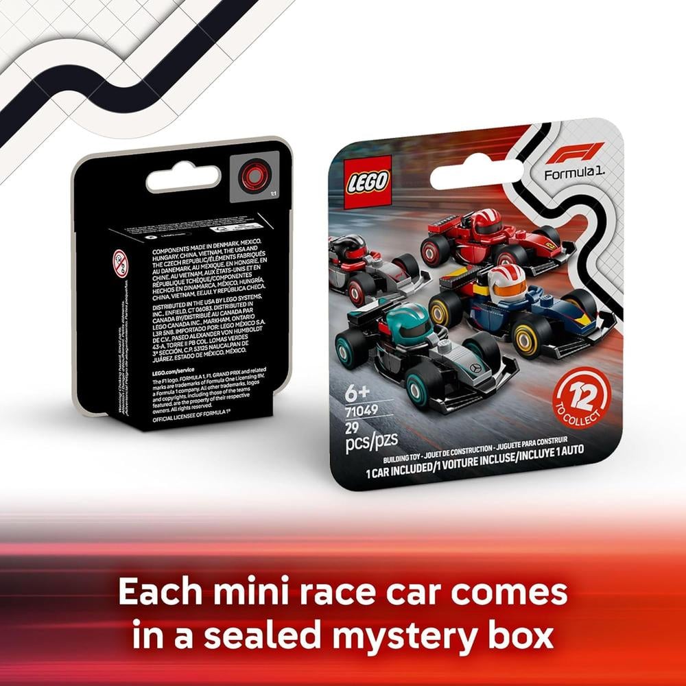LEGO F1 PACK 6 COCHES DE CARRERAS COLECCIONABLES, CAJA SORPRESA PARA NIÑOS - 3