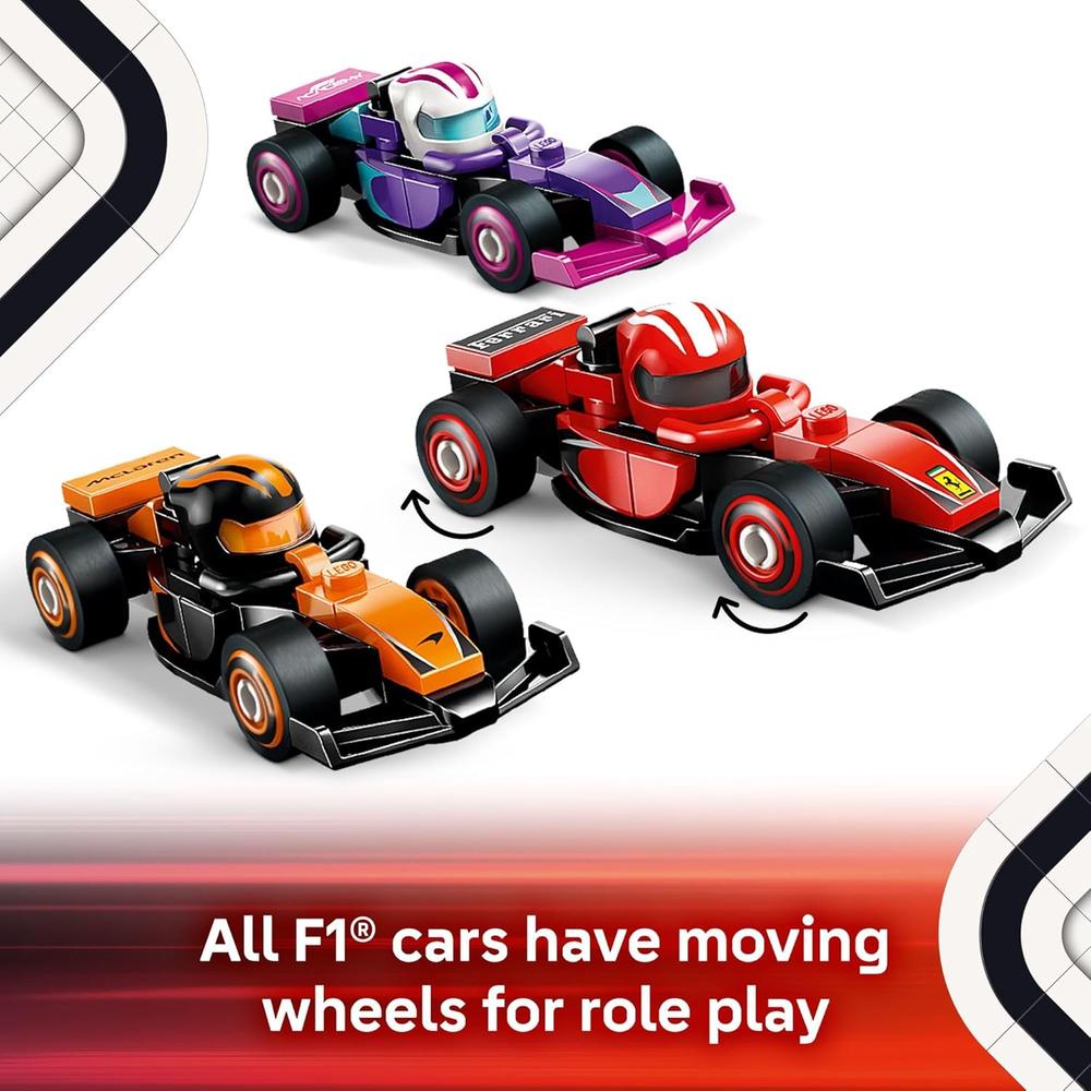 LEGO F1 PACK 6 COCHES DE CARRERAS COLECCIONABLES, CAJA SORPRESA PARA NIÑOS - 4