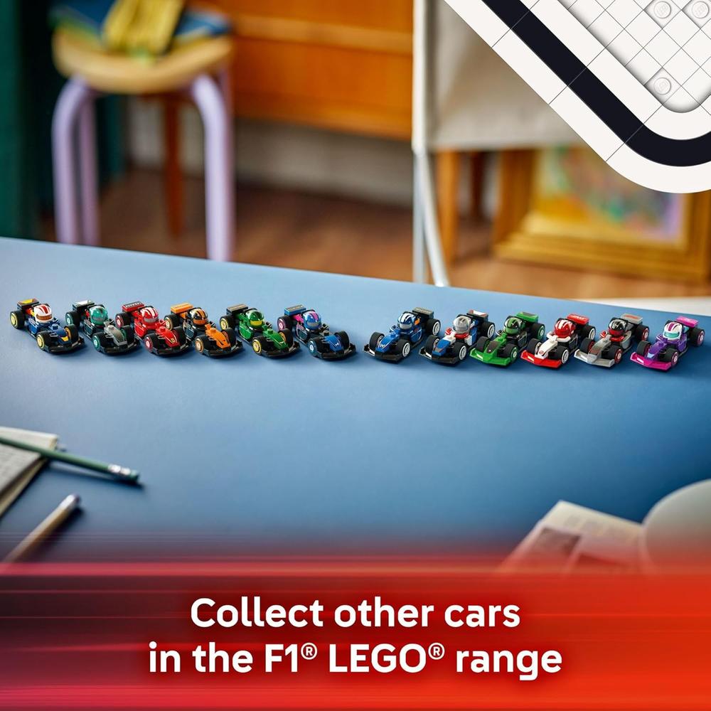 LEGO F1 PACK 6 COCHES DE CARRERAS COLECCIONABLES, CAJA SORPRESA PARA NIÑOS - 6
