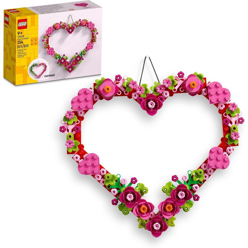 LEGO ADORNO DE CORAZÓN SET DE MANUALIDADES Y DECORACIÓN INFANTIL PARA PARED - 1