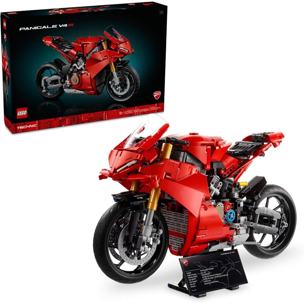LEGO TECHNIC DUCATI PANIGALE V4 S, SET DE CONSTRUCCIÓN PARA ADULTOS - 1