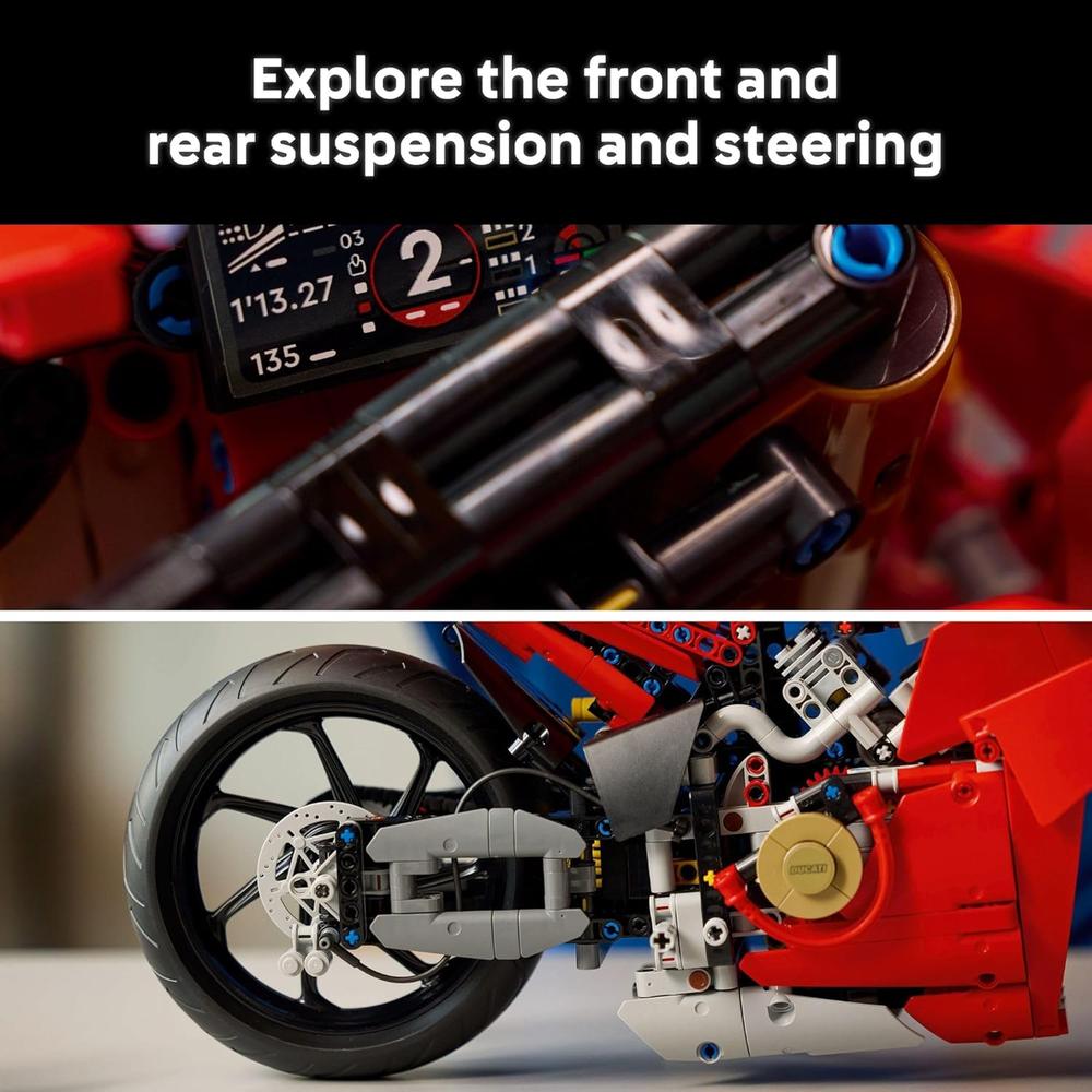 LEGO TECHNIC DUCATI PANIGALE V4 S, SET DE CONSTRUCCIÓN PARA ADULTOS - 3