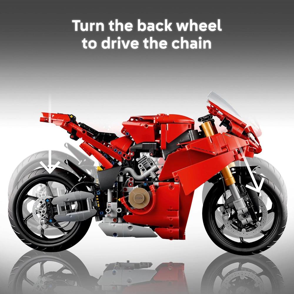 LEGO TECHNIC DUCATI PANIGALE V4 S, SET DE CONSTRUCCIÓN PARA ADULTOS - 5