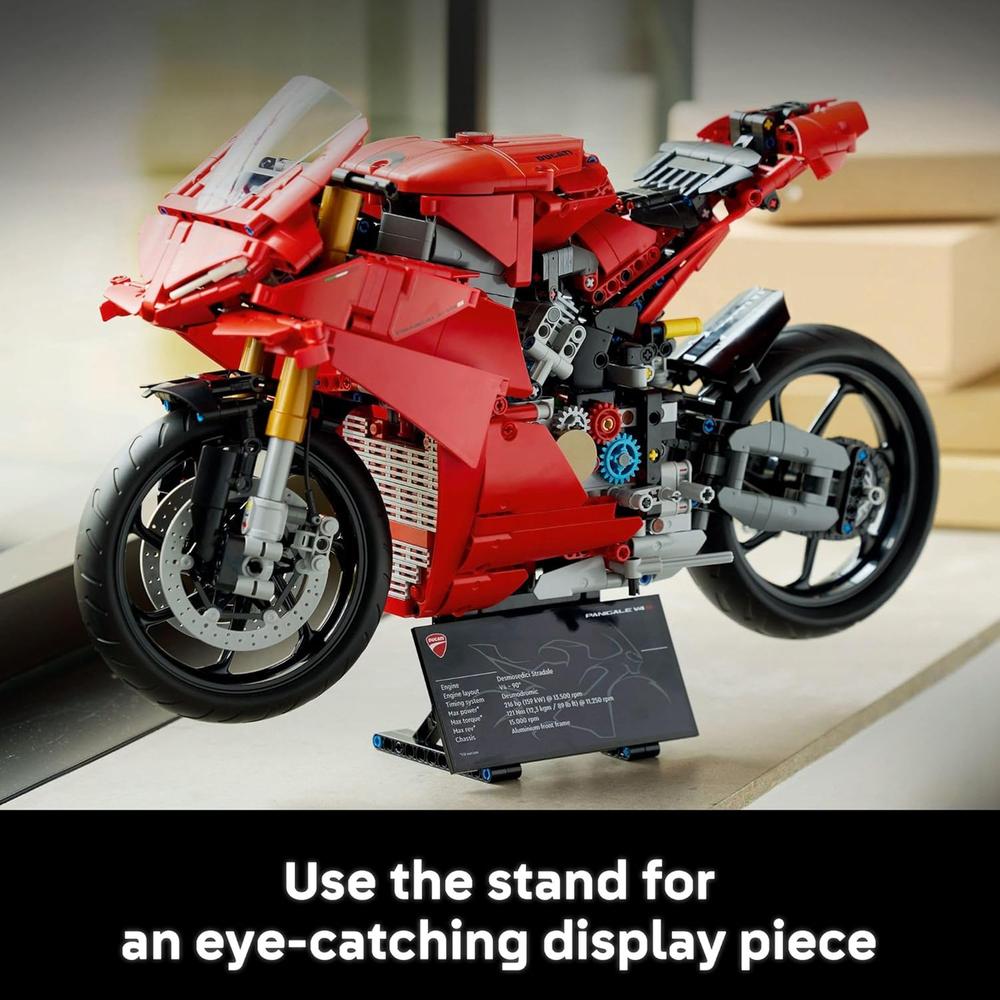 LEGO TECHNIC DUCATI PANIGALE V4 S, SET DE CONSTRUCCIÓN PARA ADULTOS - 6