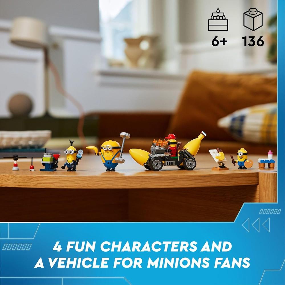 LEGO MINIONS GRU 4 Y COCHE PLÁTANO, JUGUETE CREATIVO DE CONSTRUCCIÓN - 2