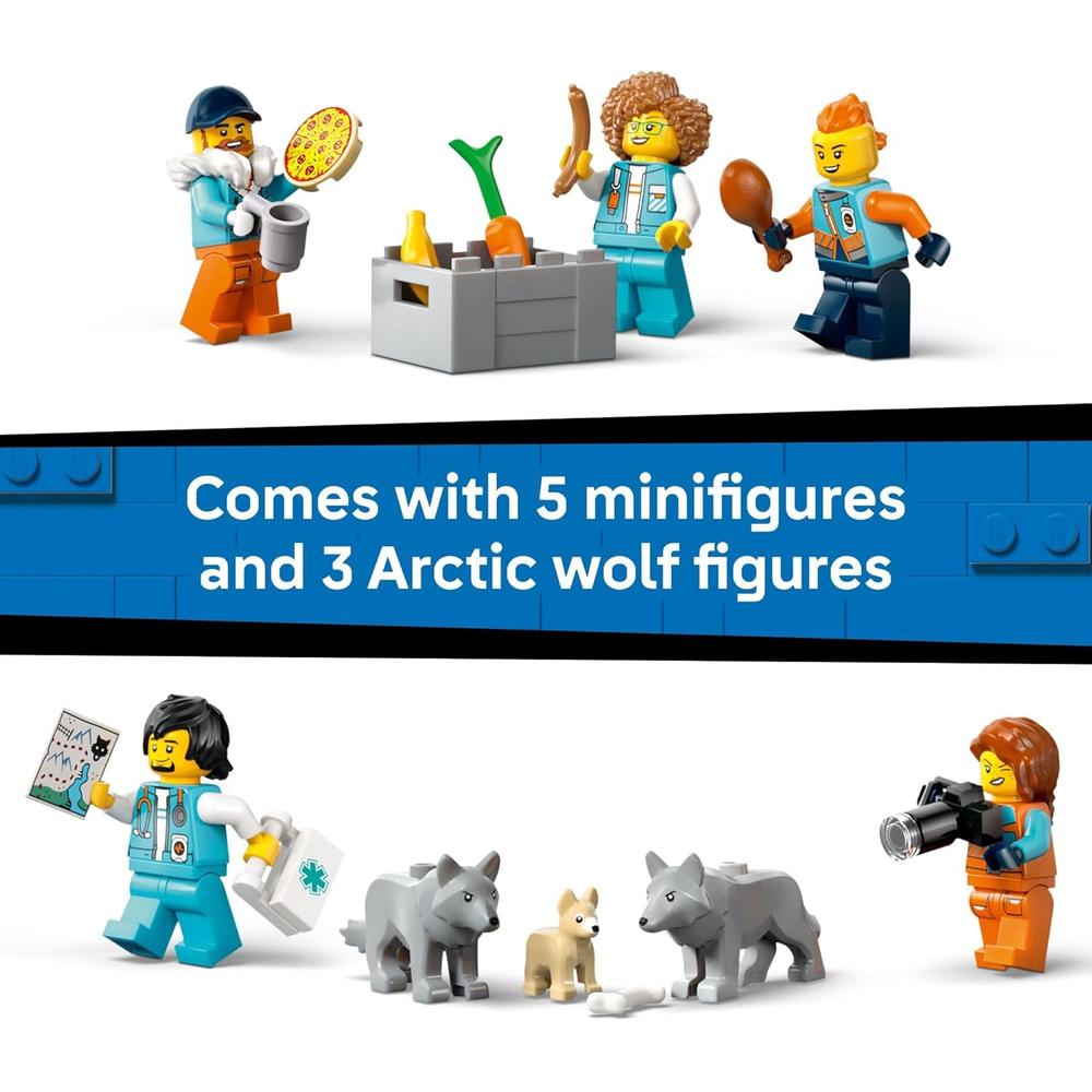 LEGO CITY CAMIÓN LABORATORIO ÁRTICO, CONSTRUCCIÓN STEM CON 5 MINIFIGURAS - 6
