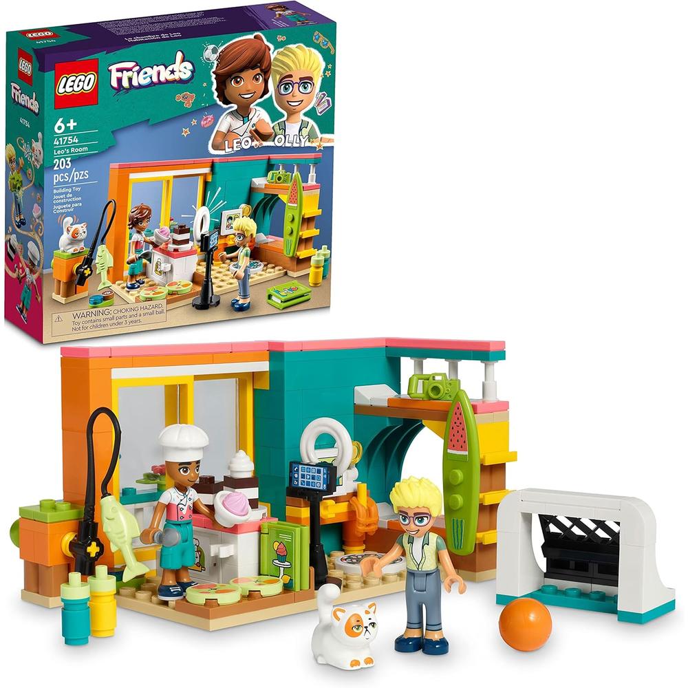 LEGO FRIENDS HABITACIÓN DE LEO SET DE JUEGO REPOSTERÍA CON MINIMUÑECA Y MASCOTA - 1