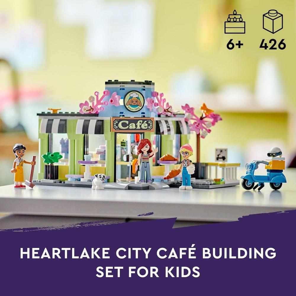 LEGO FRIENDS CAFETERÍA DE HEARTLAKE CITY, SET DE PANADERÍA CON MINI MUÑECAS Y PERRO - 2