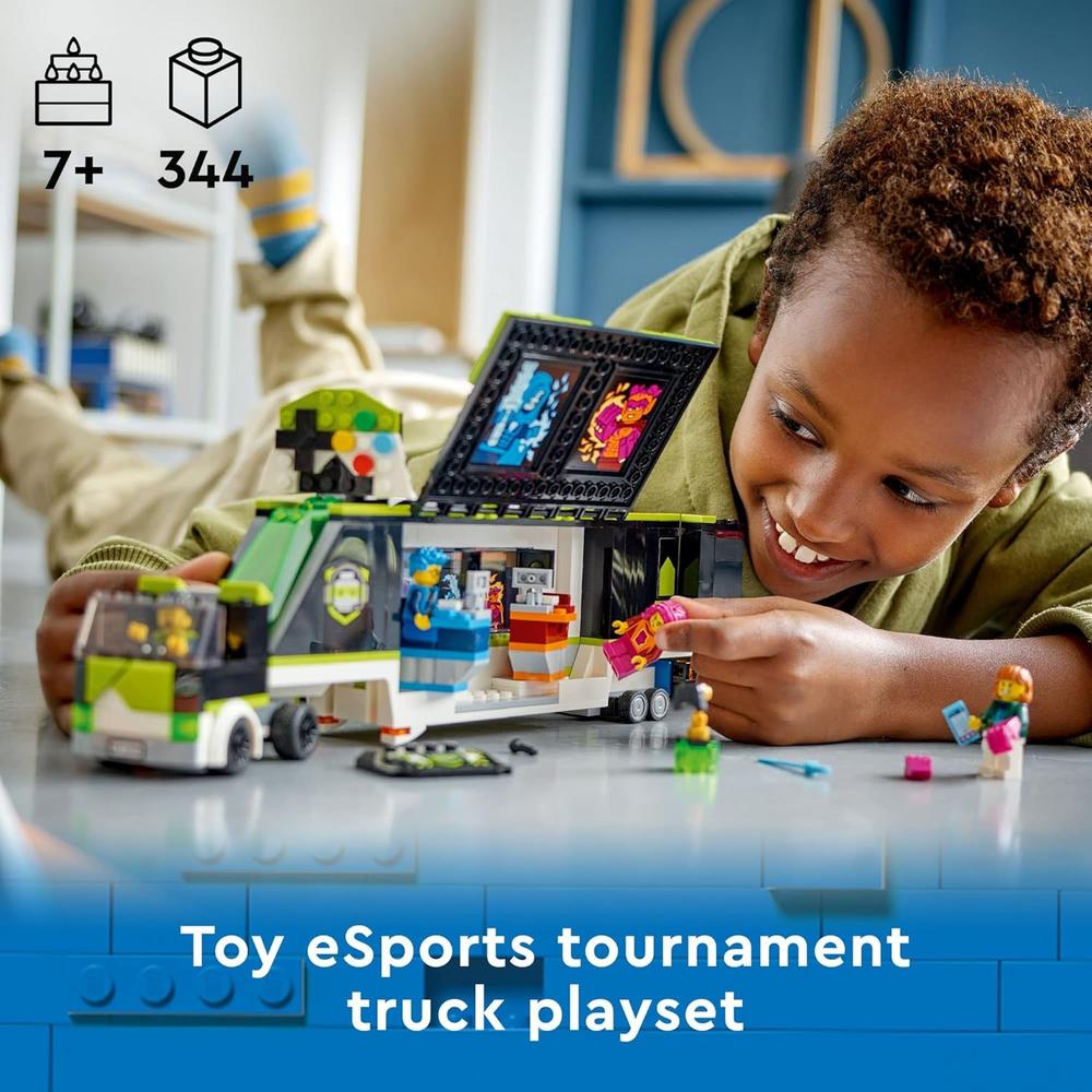 LEGO CITY CAMIÓN DE TORNEO DE VIDEOJUEGOS SET GAMER CON MINIFIGURAS Y PANTALLAS - 2