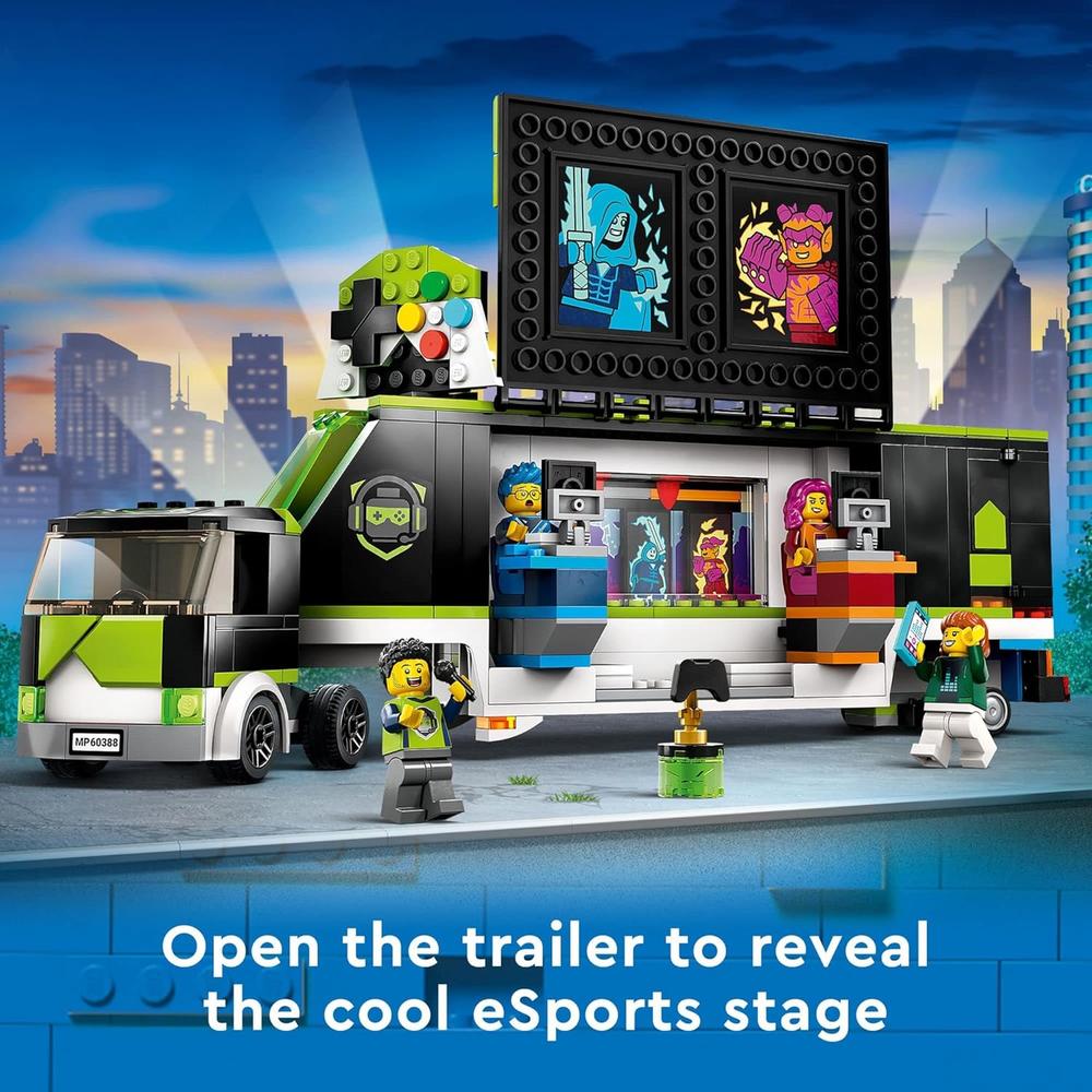 LEGO CITY CAMIÓN DE TORNEO DE VIDEOJUEGOS SET GAMER CON MINIFIGURAS Y PANTALLAS - 3