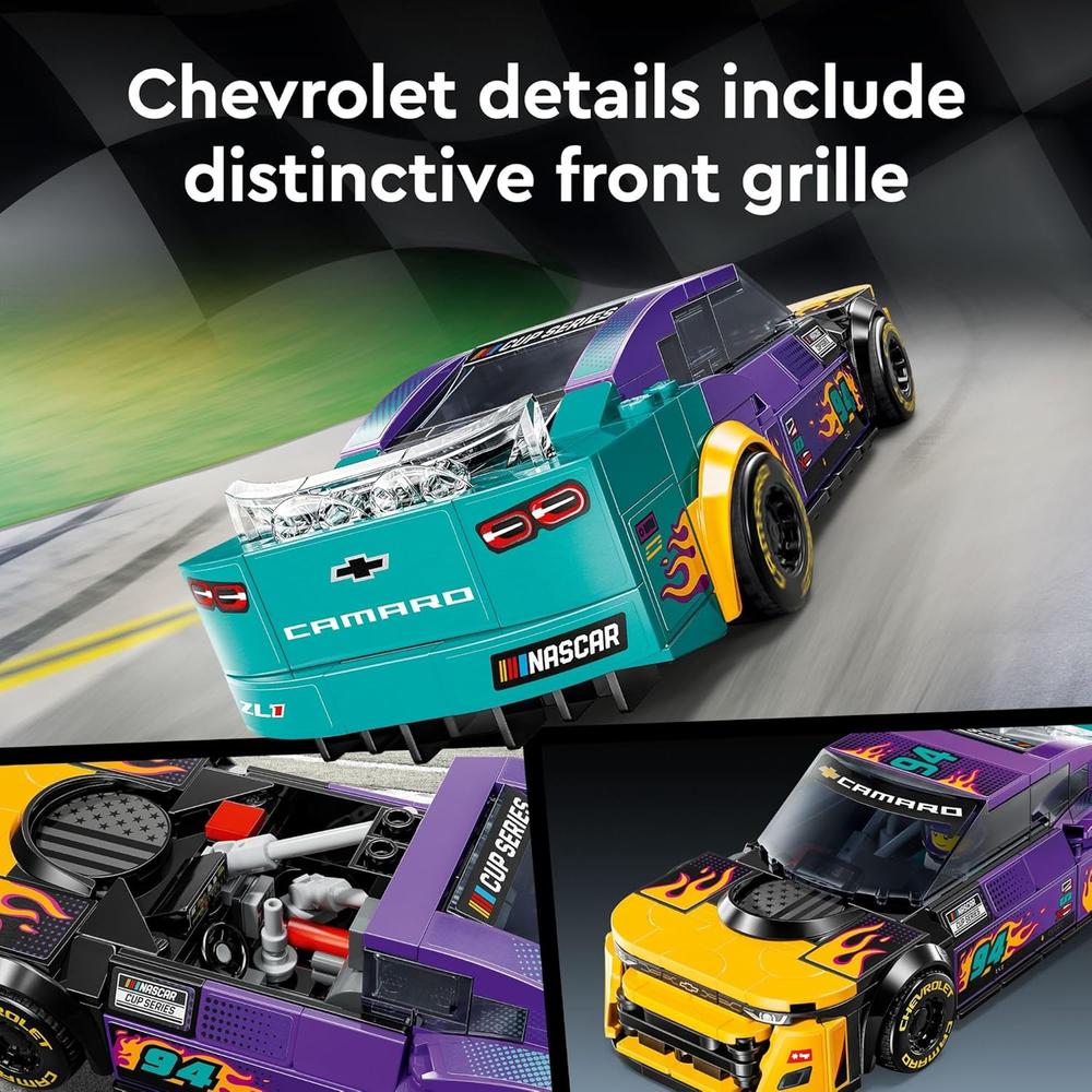 LEGO SPEED CHAMPIONS NASCAR CHEVROLET CAMARO ZL1, COCHE DE CARRERAS COLECCIONABLE - 4