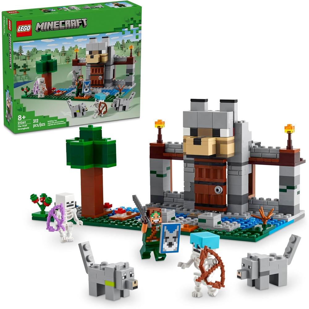LEGO MINECRAFT FORTALEZA DEL LOBO, CASTILLO DE ACCIÓN CON MINIFIGURAS - 1