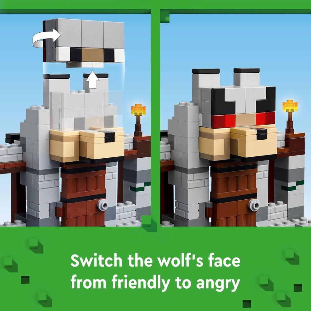 LEGO MINECRAFT FORTALEZA DEL LOBO, CASTILLO DE ACCIÓN CON MINIFIGURAS - 4